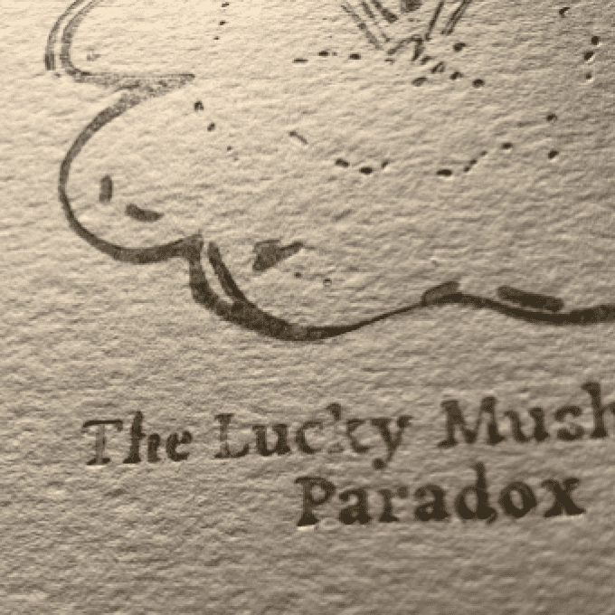 Cahier  " The Lucky Mushroom Paradox" - 14,5 cm x 20,5 cm