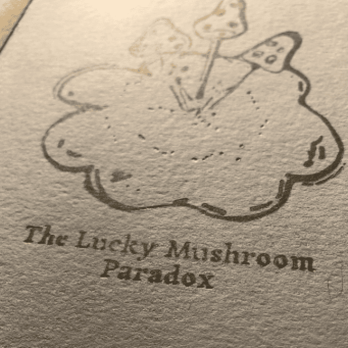 Cahier  " The Lucky Mushroom Paradox" - 14,5 cm x 20,5 cm
