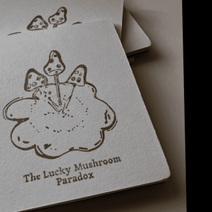 Carnet "Note It " " The Lucky Mushroom Paradox " - 12,5 cm x 15 cm