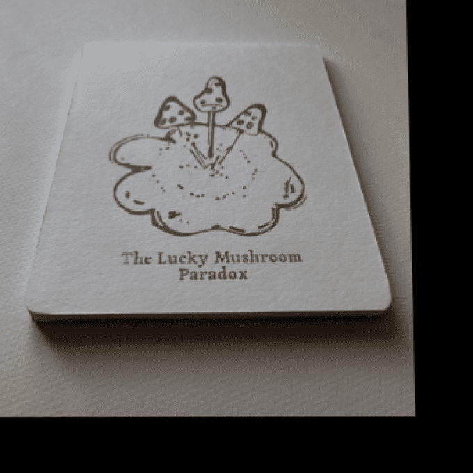 Carnet "Note It " " The Lucky Mushroom Paradox " - 12,5 cm x 15 cm