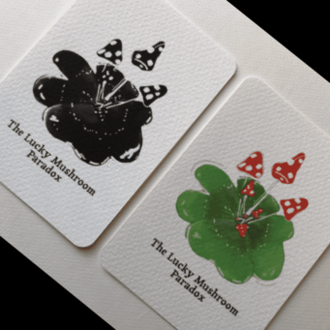 Carte Postale " The Lucky Mushroom Paradox" - 10,5 cm x 15 cm