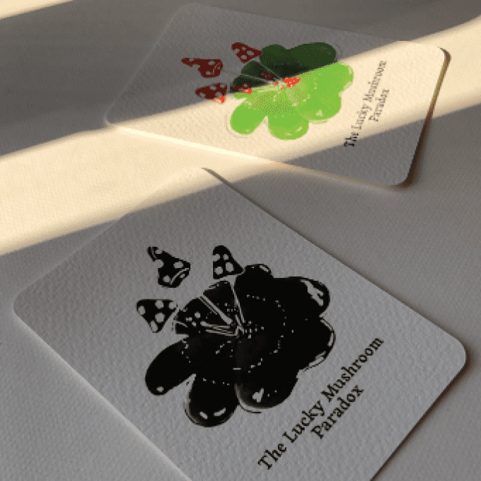 Carte Postale " The Lucky Mushroom Paradox" - 10,5 cm x 15 cm