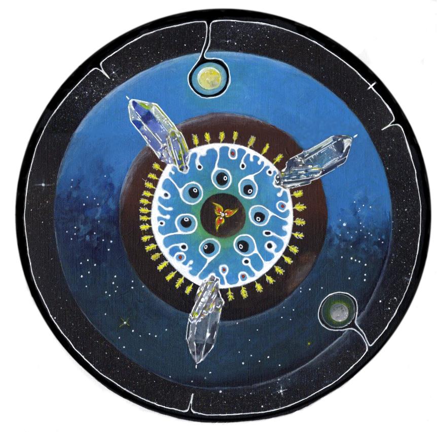 "Origin" - Estelhe Hart - Acrylic on Figueras Paper -   320 mm x 320 mm - FRV : high